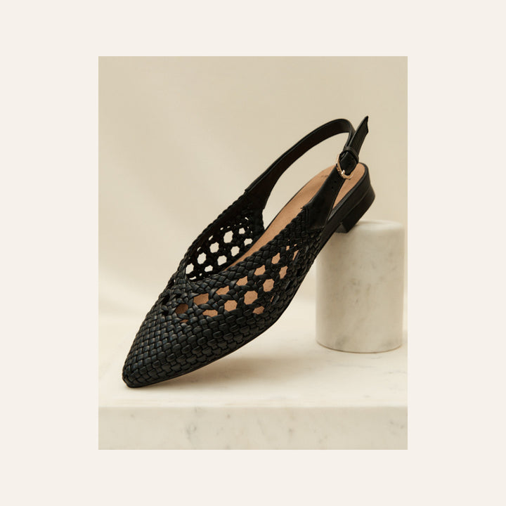 FRANKIE4 Cole Dress Flat#color_black-weave