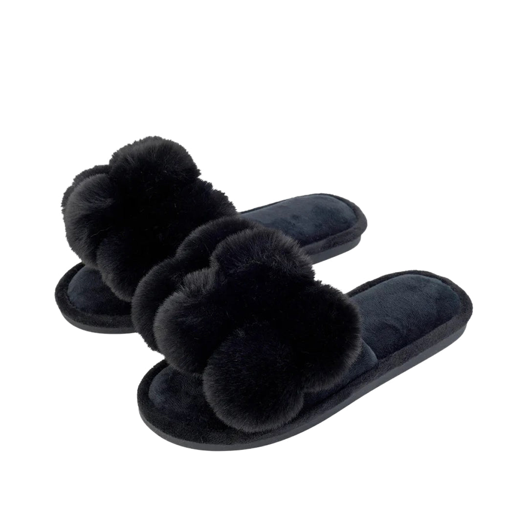 Slipper Pom Pom - Black