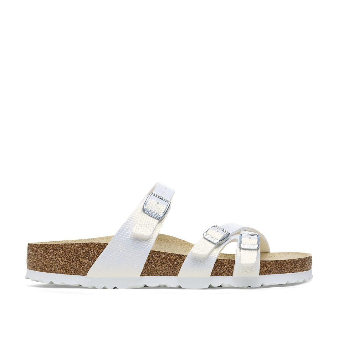 BIRKENSTOCK Franca Birko Flor Embossed Shiny White