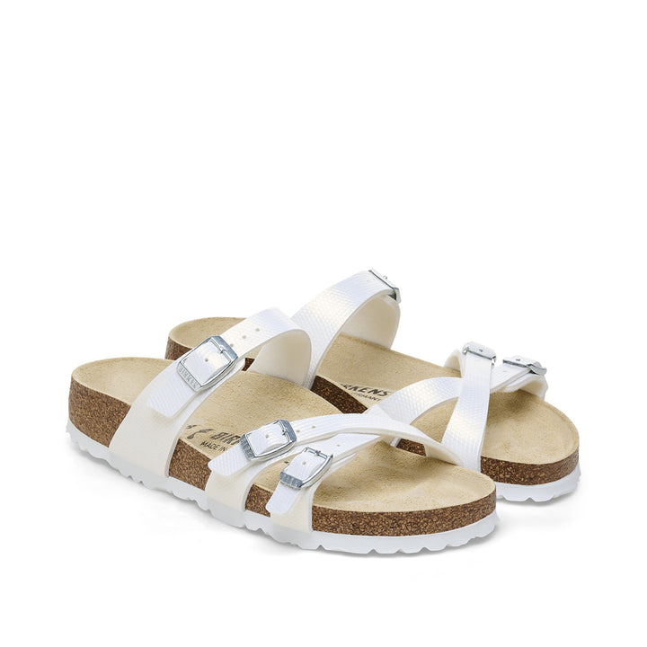BIRKENSTOCK Franca Birko Flor Embossed Shiny White