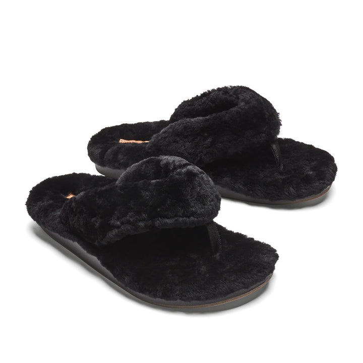 Kipe a Heu Womens Flip Flop Slippers Black