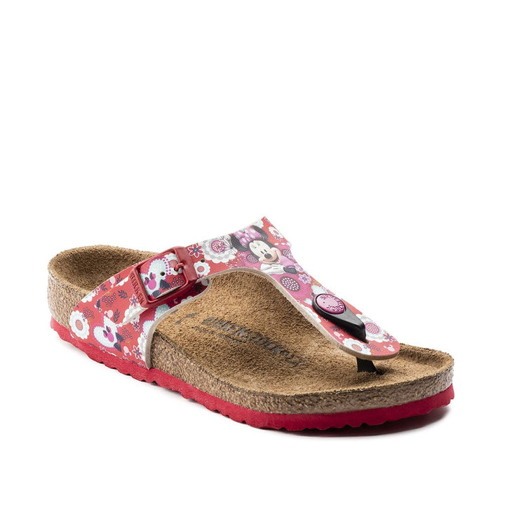BIRKENSTOCK Gizeh Kids Minnie Flowers Red