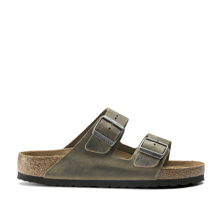 BIRKENSTOCK Arizona Oiled Leather Soft Footbed#color_Faded-Khaki