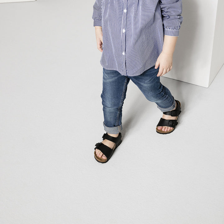 BIRKENSTOCK New York Kids Black Birko-Flor