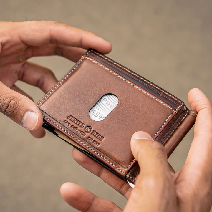 OXFORD Money Clip Card Holder#color_coffee
