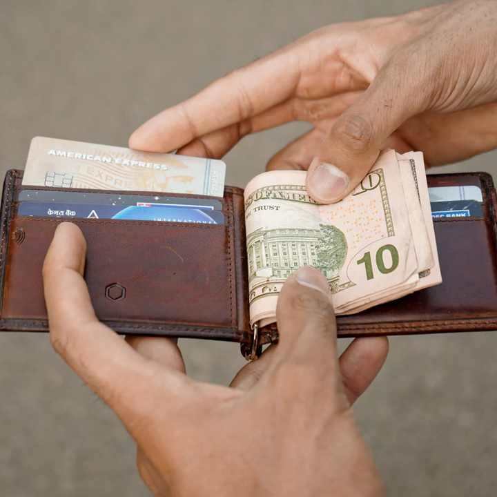 OXFORD Money Clip Card Holder#color_coffee