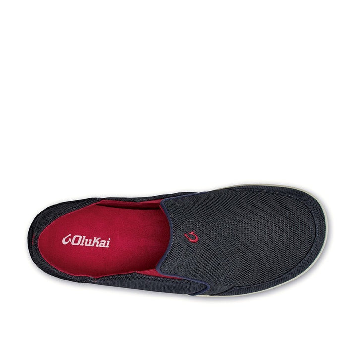 OluKai Nohea Mesh Carbon Deep Red Trim