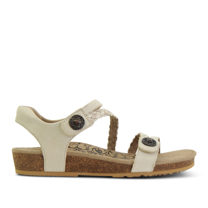 Jillian Braided Quarter Strap Ivory