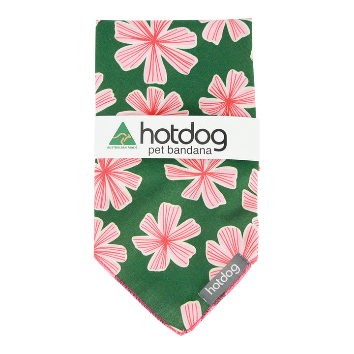 Hot Dog Bandana - Bold Blooms