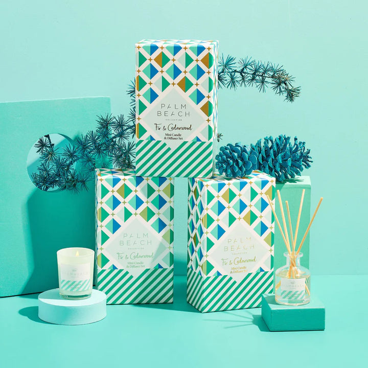 Fir and Cedarwood Mini Candle & Diffuser Pack