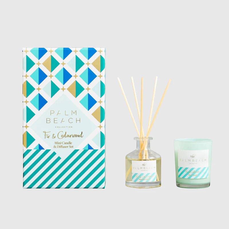 Fir and Cedarwood Mini Candle and Diffuser Pack