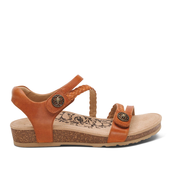 Jillian Braided Quarter Strap Cognac