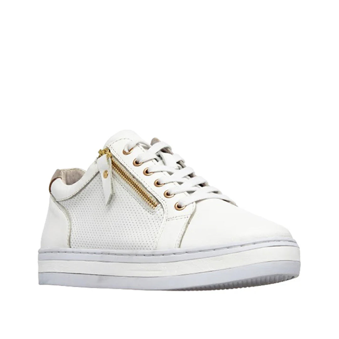 ALFIE AND EVIE Pinny Sneaker#color_white-gold