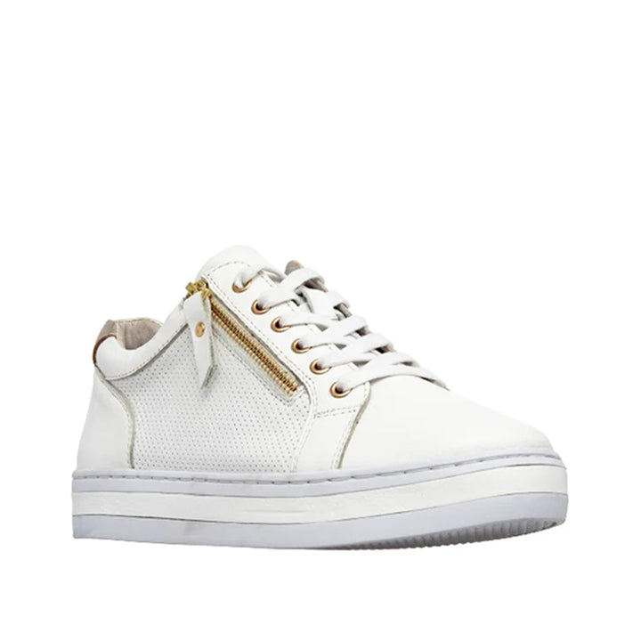 ALFIE AND EVIE Pinny Sneaker#color_white-gold