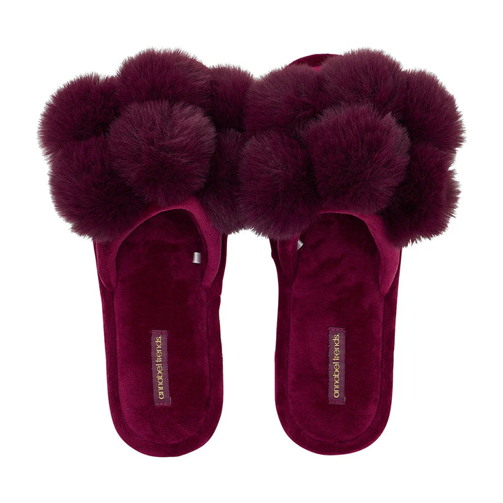 Slipper Pom Pom Mulberry