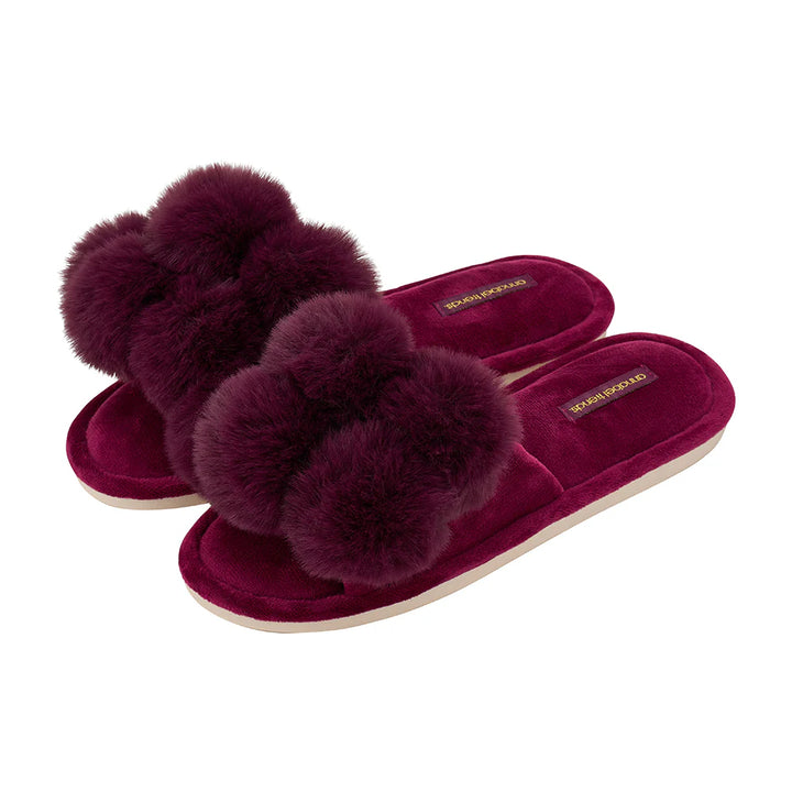 Slipper Pom Pom Mulberry