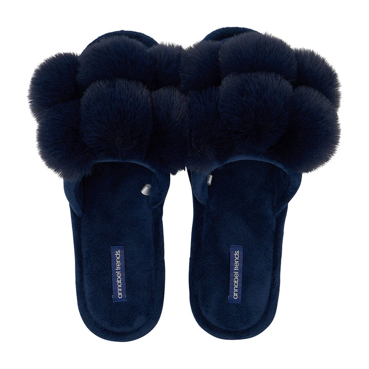 Slipper Pom Pom Navy