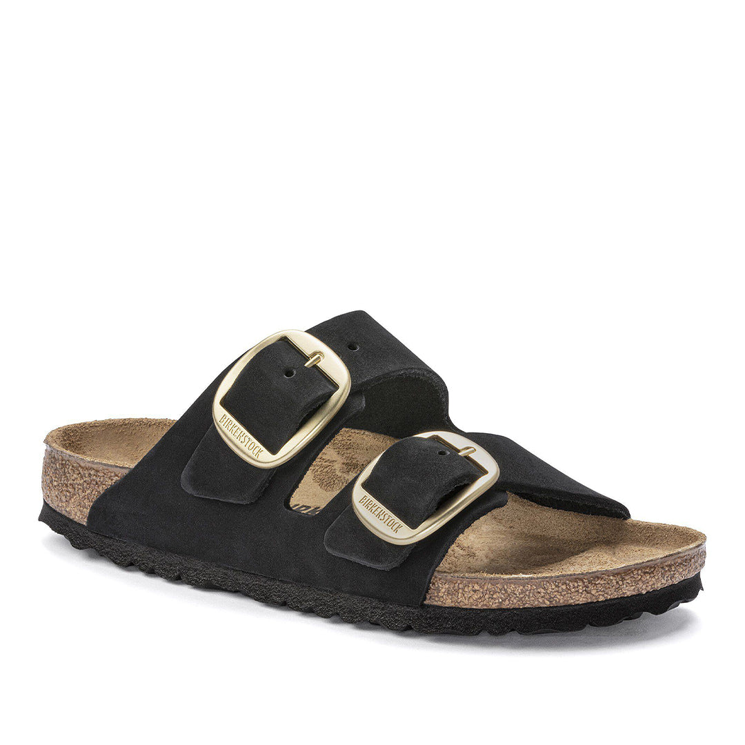 Arizona Big Buckle Nubuck Leather Black (Narrow)
