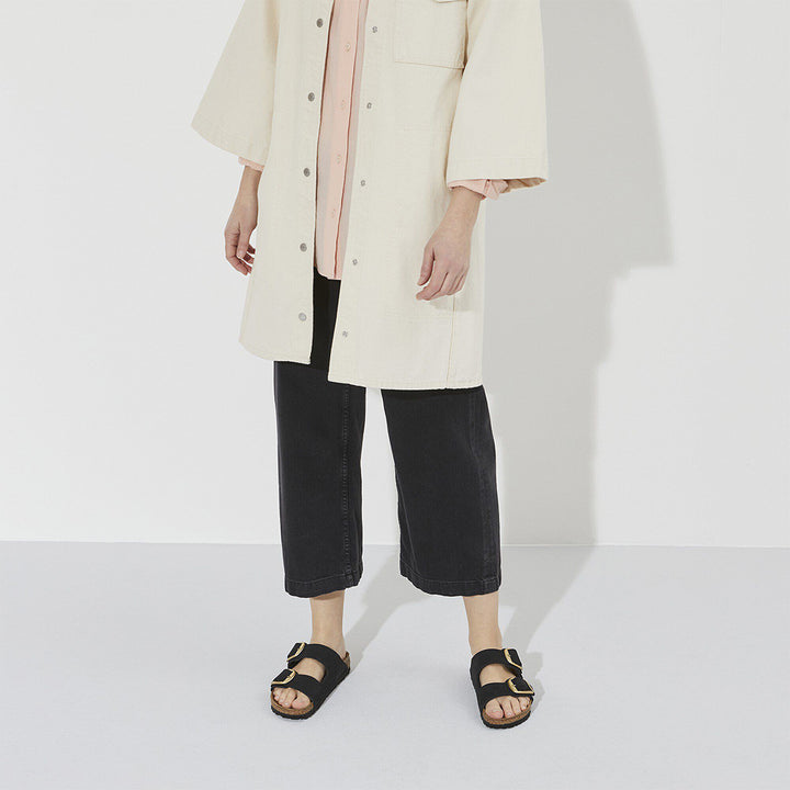 Arizona Big Buckle Nubuck Leather Black (Narrow)