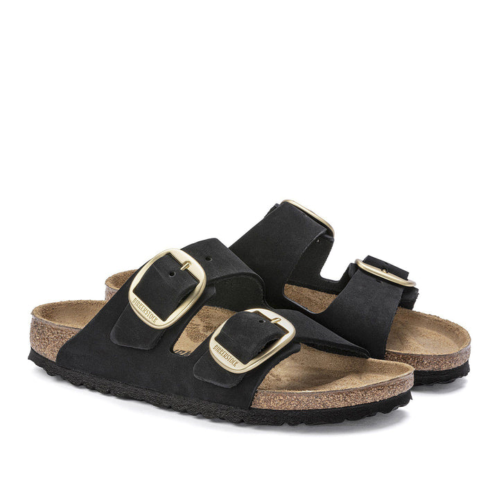 Arizona Big Buckle Nubuck Leather Black (Narrow)
