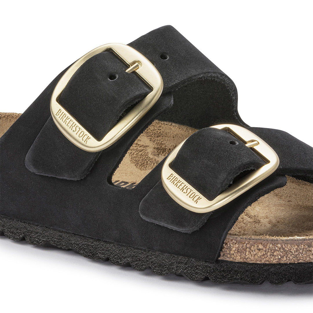 Arizona Big Buckle Nubuck Leather Black (Narrow)