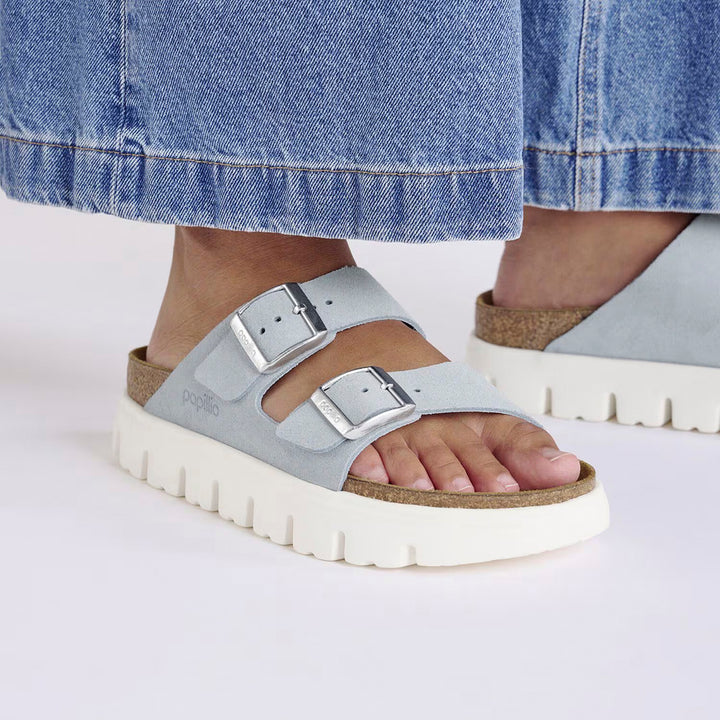 Arizona Chunky Suede Leather Baby Blue (Narrow)