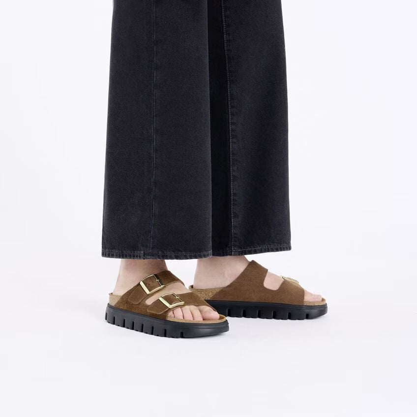 Arizona Chunky Suede Leather (Narrow) Dark Tea