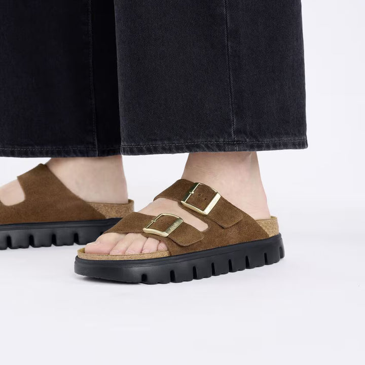 Arizona Chunky Suede Leather (Narrow) Dark Tea