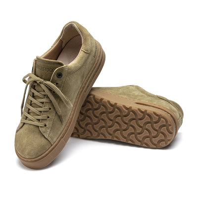 BIRKENSTOCK Bend Suede Leather Sneaker#color_faded-khaki