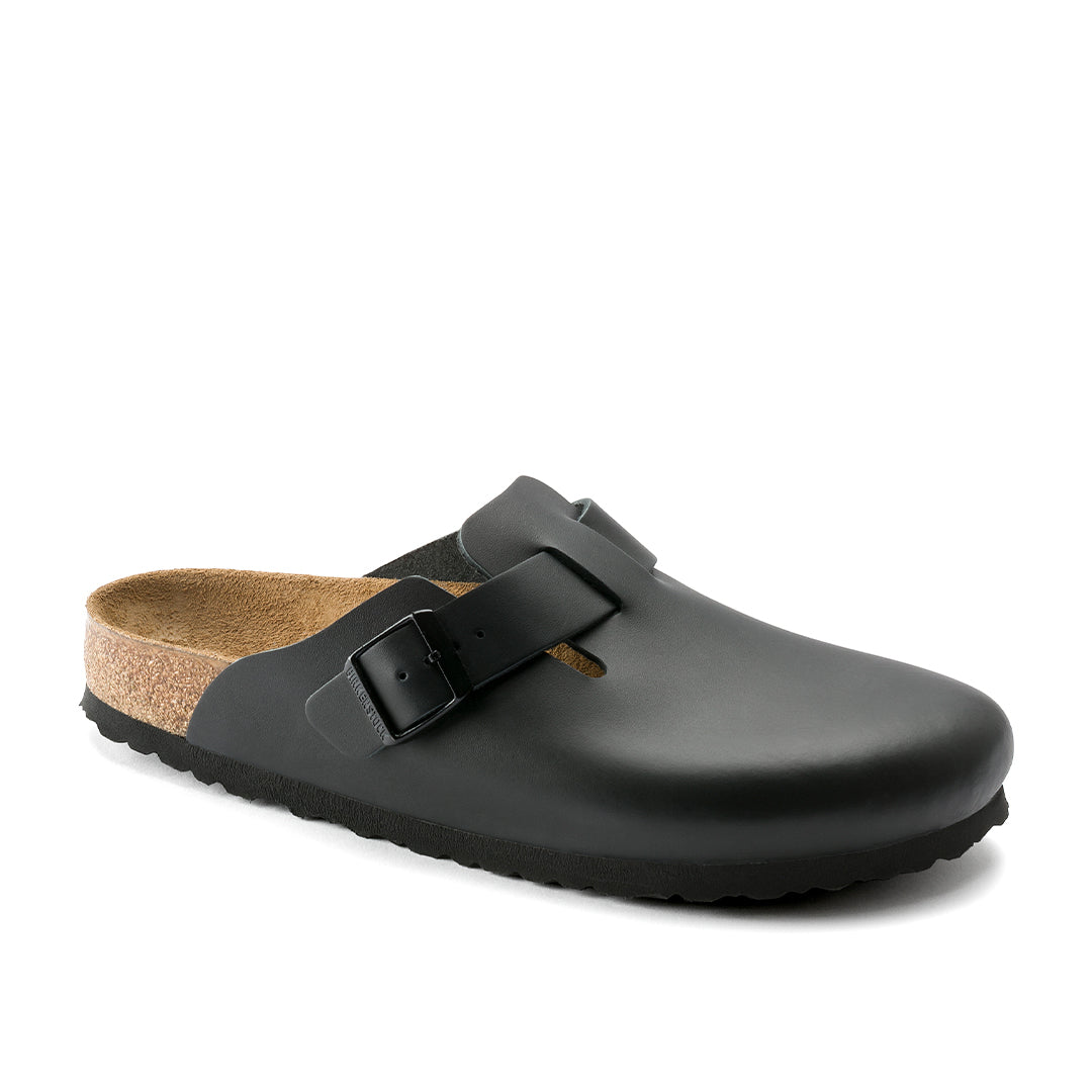 BIRKENSTOCK Boston Smooth Leather Clog#color_black