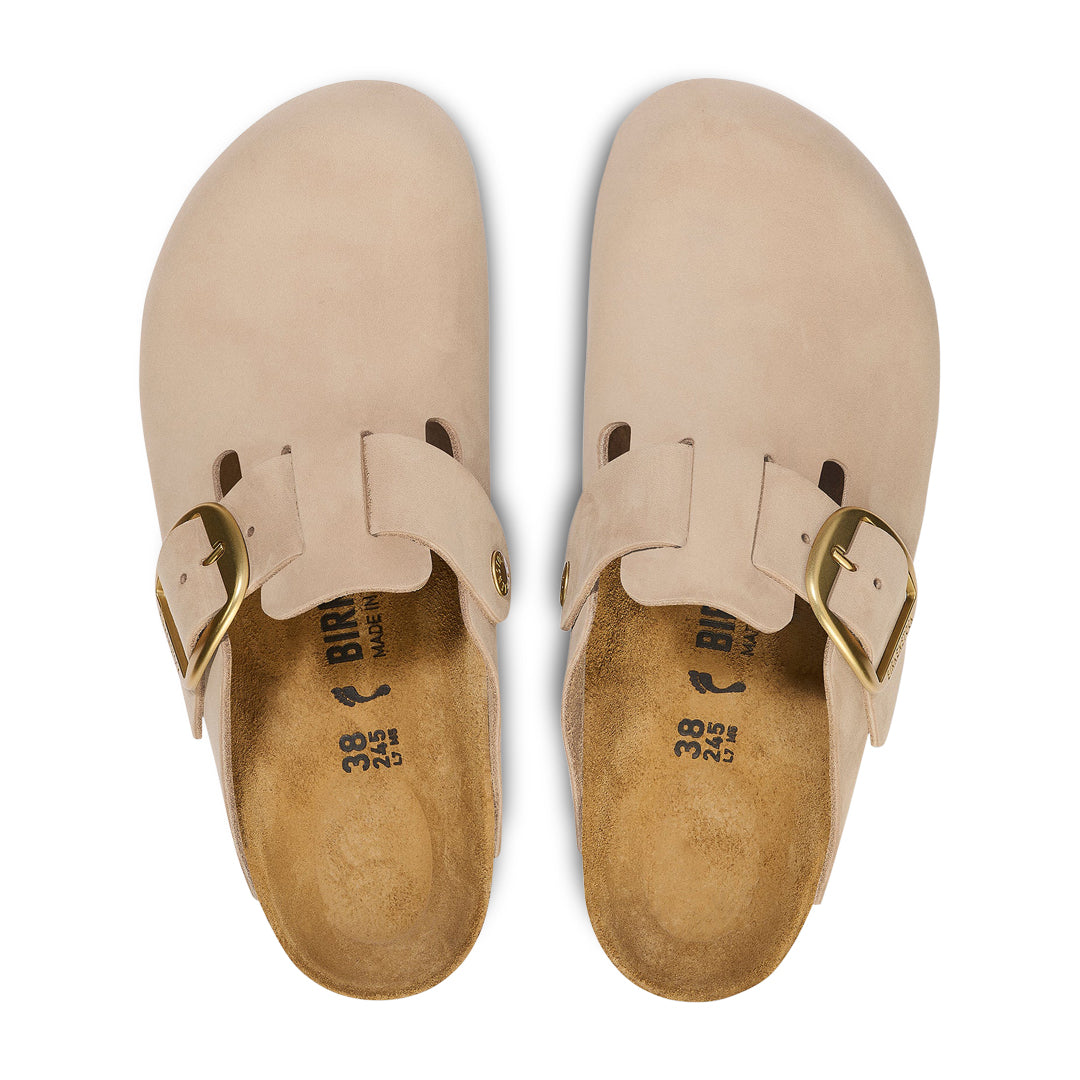 Boston Big Buckle Nubuck Leather Sandcastle
