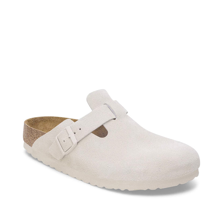 Boston Suede Leather SFB (Narrow) Antique White