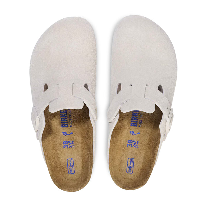 Boston Suede Leather SFB (Narrow) Antique White