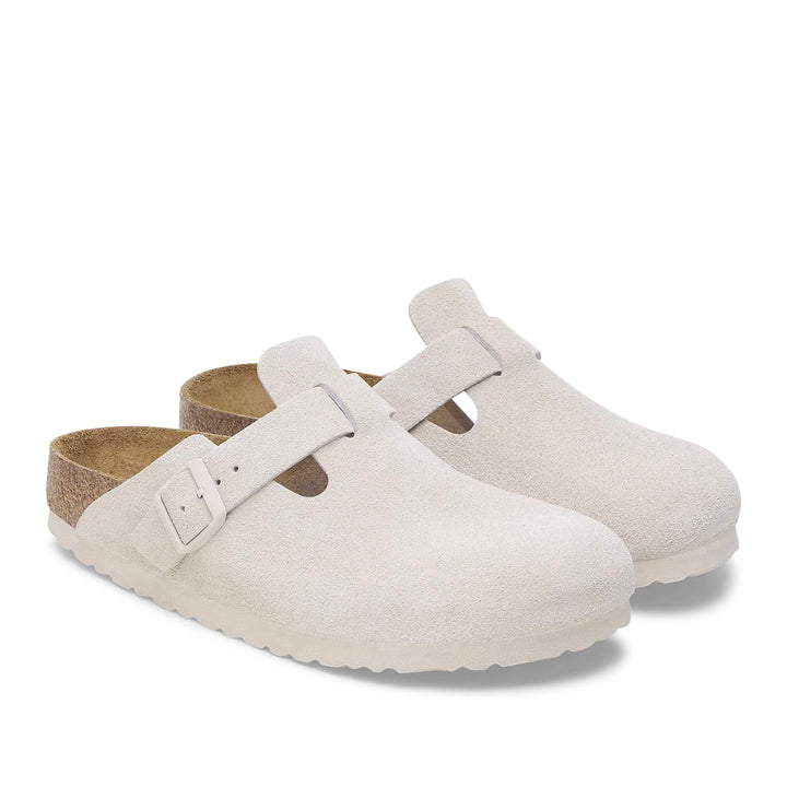 Boston Suede Leather SFB (Narrow) Antique White
