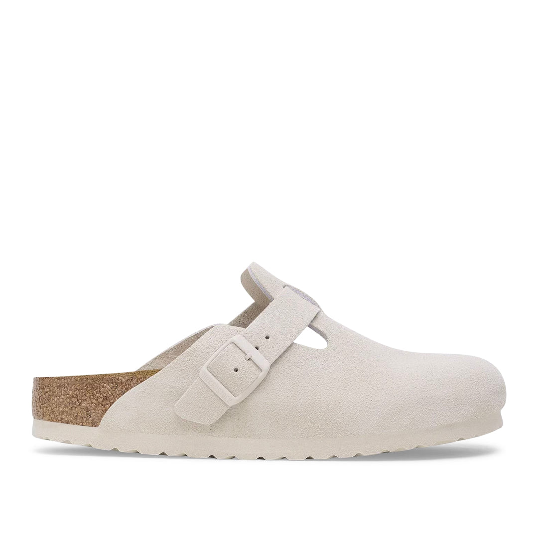 Boston Suede Leather SFB (Narrow) Antique White