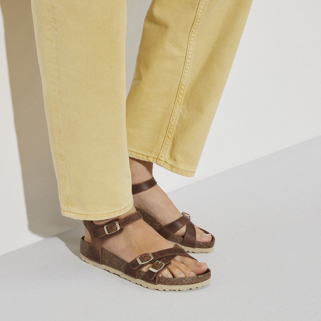 Kumba Oiled Leather Narrow Cognac
