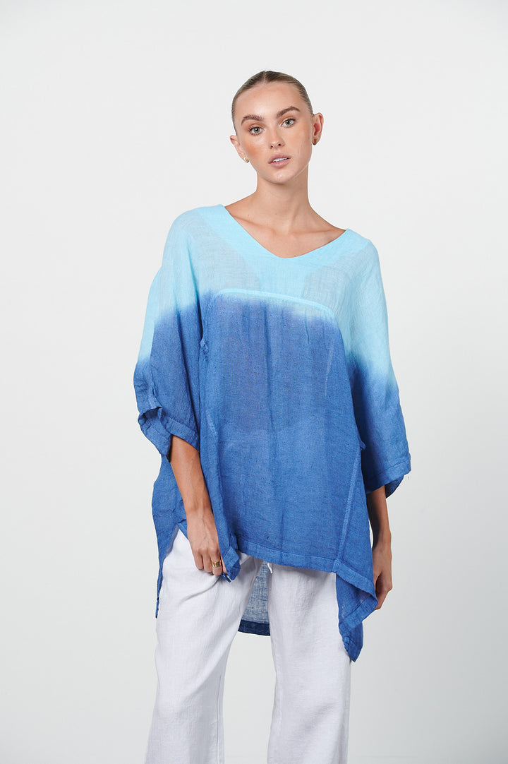 Linen Gauze Tie Dye Blouse