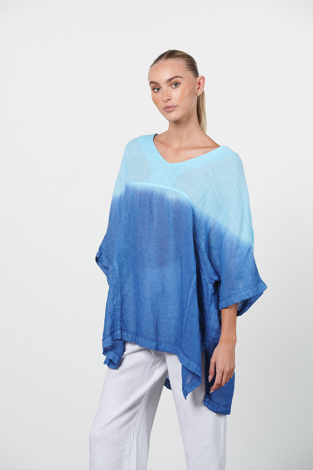 Linen Gauze Tie Dye Blouse