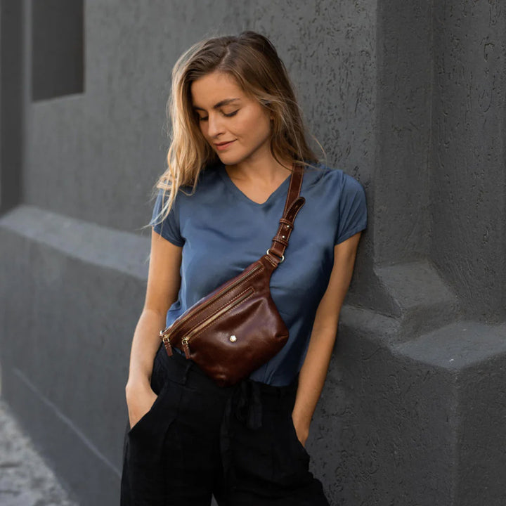 Leather Waist Bag Tan