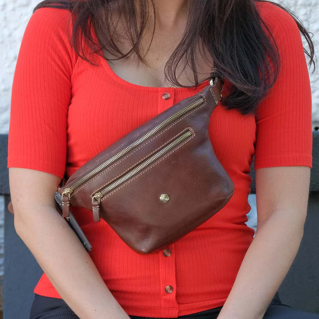 Leather Waist Bag Tan