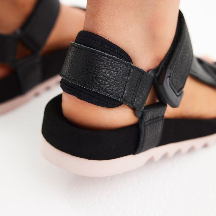 ROLLIE Sandal Tooth Wedge Black Pink