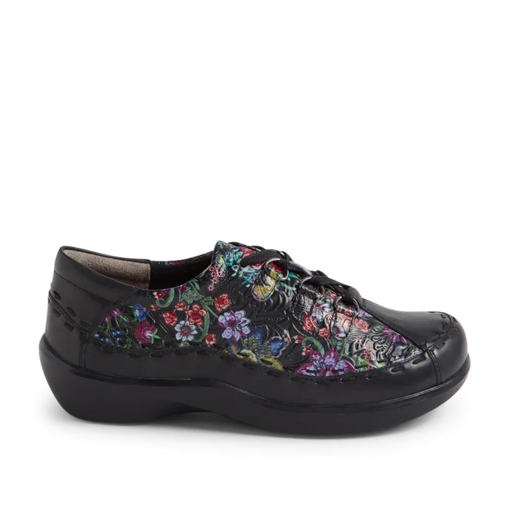 ZIERA Allsorts Lace Up Extra Wide#color_black-floral