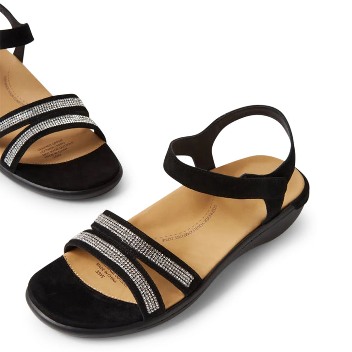 Ziera Bieda Sandal#color_black-silver-jewels