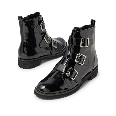 ZIERA Merrit Ankle Wide Boot#color_patent-black 