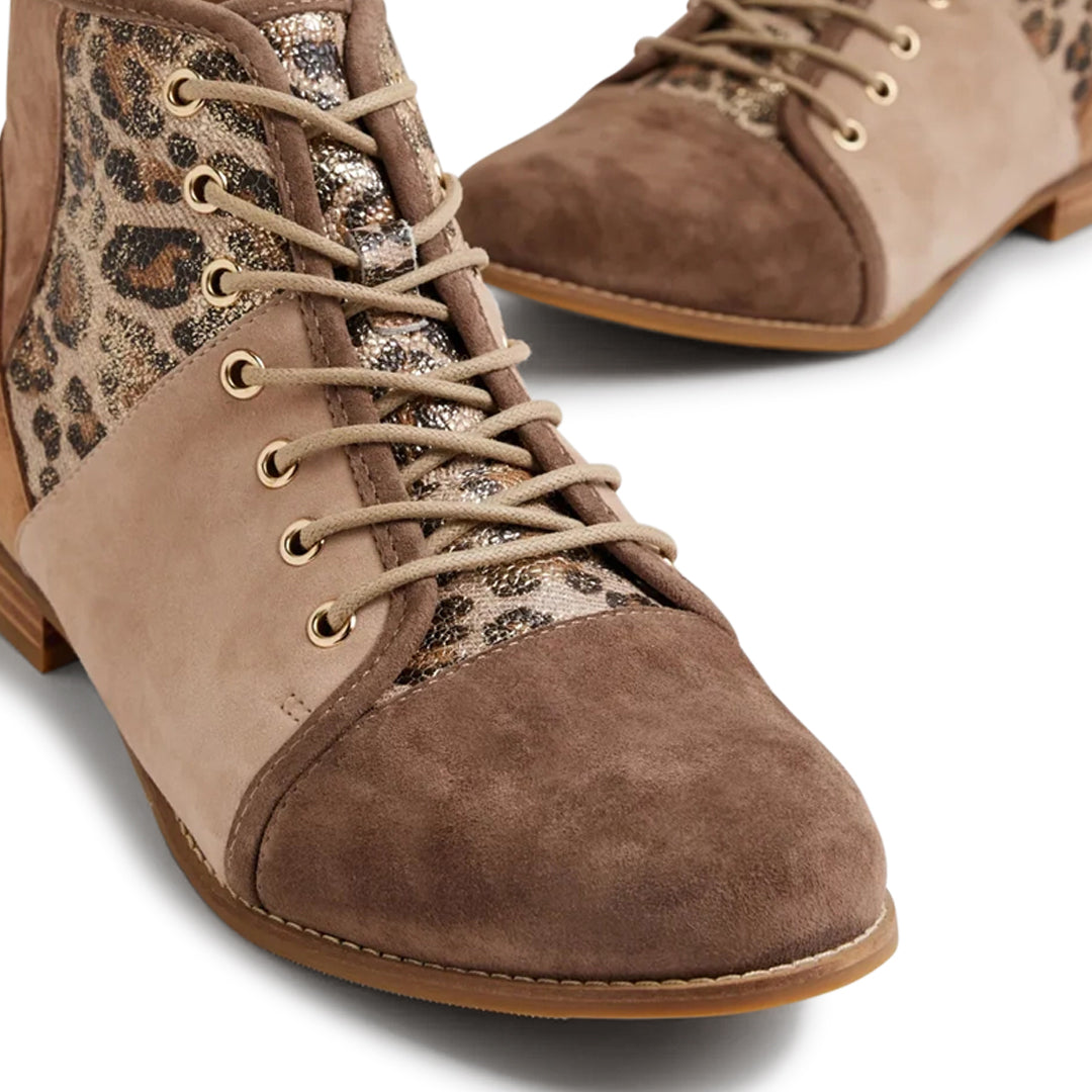 Tyrah XF Taupe Suede Multi