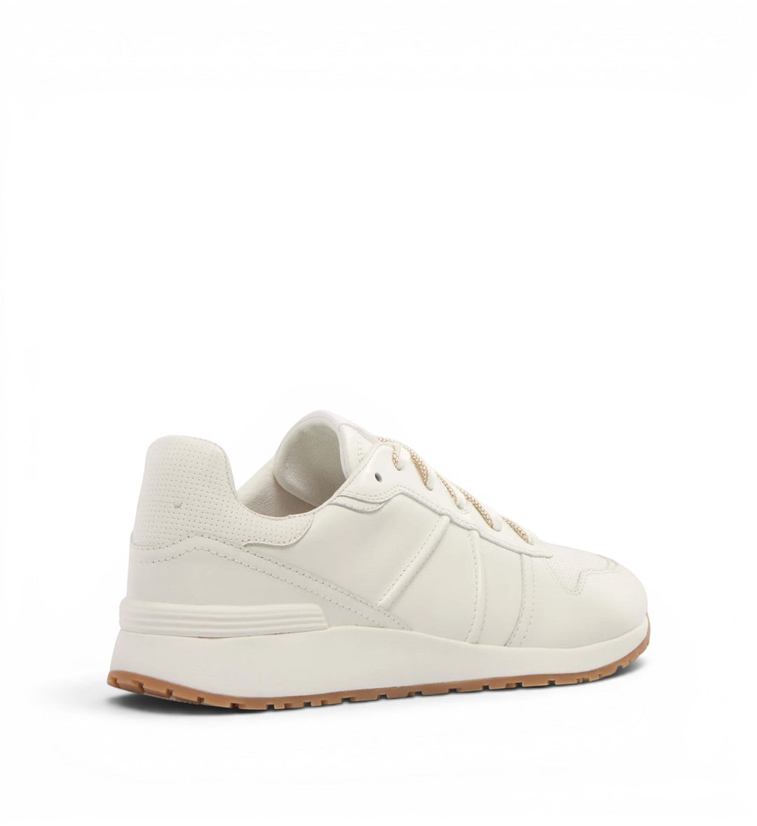 FRANKIE4 Raider white leather sneakers with textured accents and a gum sole. Designed for comfort and style.