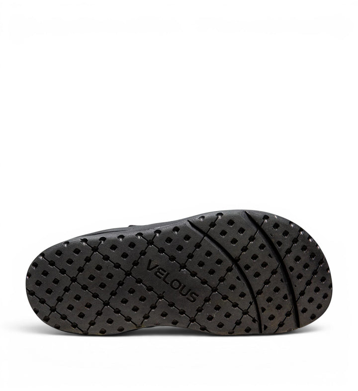 House of Florian Active Two-Strap sandal sole with textured grip pattern and VELOUS branding.