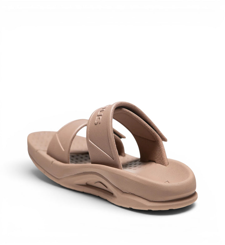 House of Florian Active Two-Strap Taupe sandals with adjustable straps and contoured footbed.