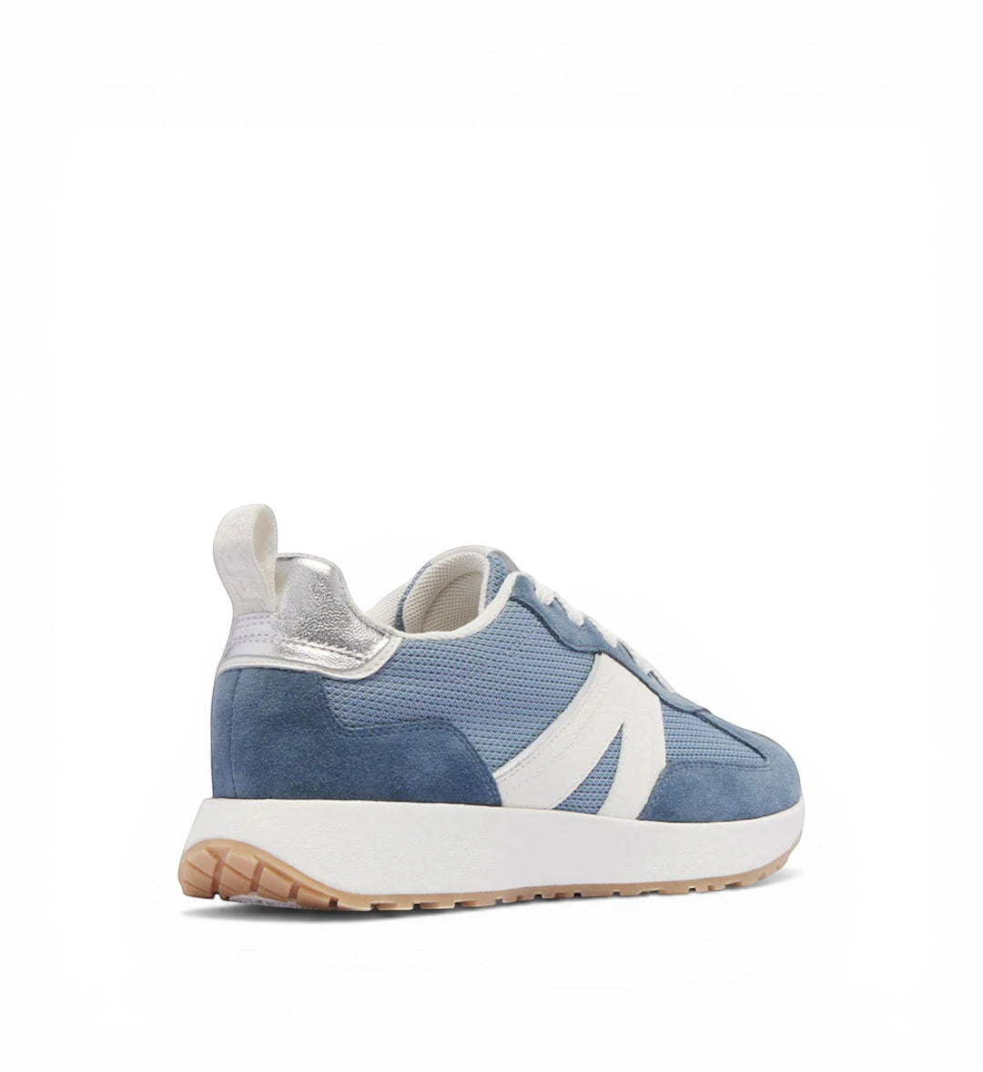 House of Florian Axel II Denim sneakers with blue suede, white accents, and rPET knit upper.