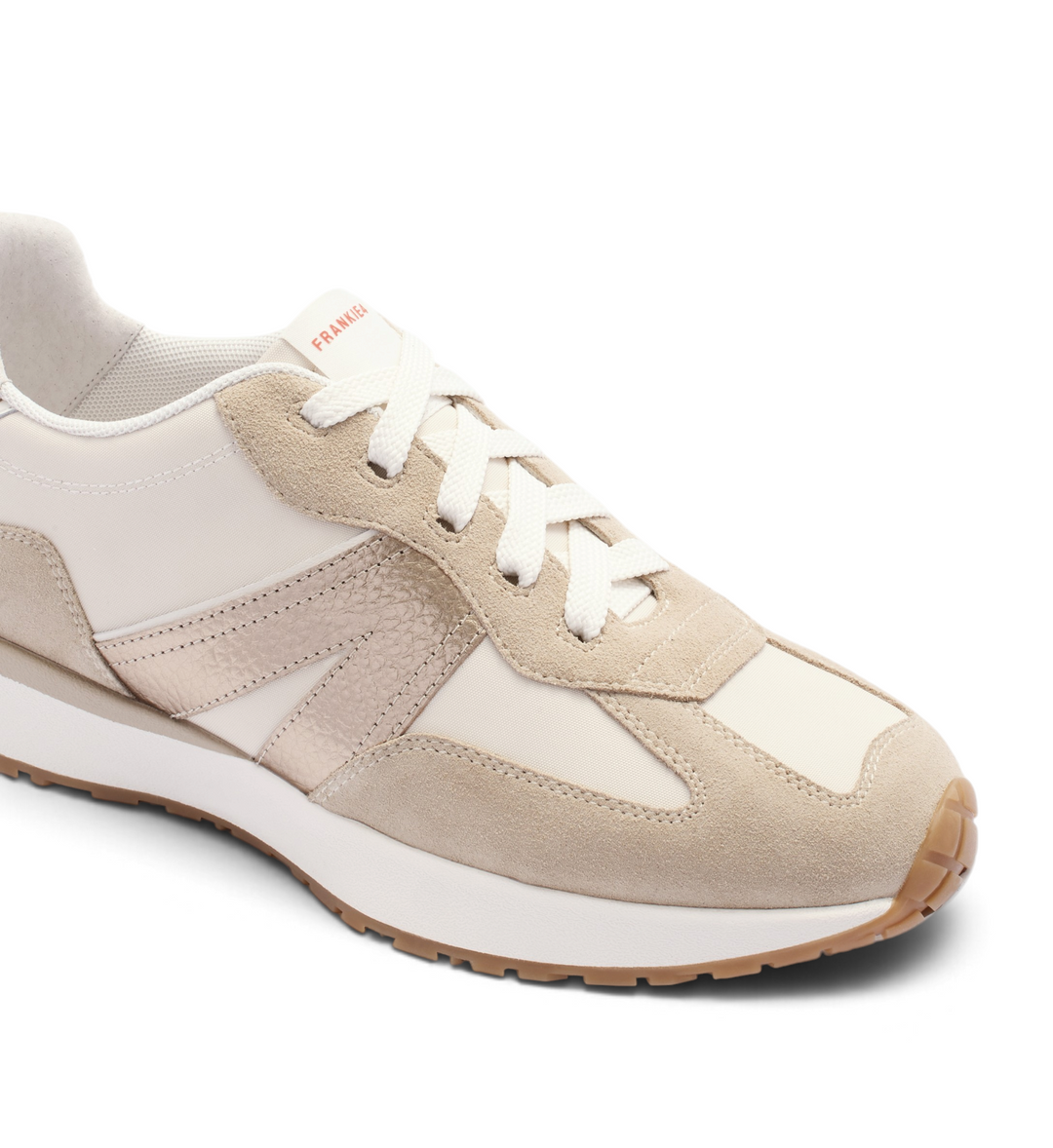 House of Florian Axel II sneakers in golden sand featuring a mix of suede and leather textures with a gum rubber sole.
